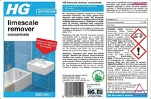 HG Limescale Remover Concentrate, Bathroom Scale Cleaner, Removes Stains & Deposits from Shower Heads, Taps, Baths & Screens (500ml) - 100050106