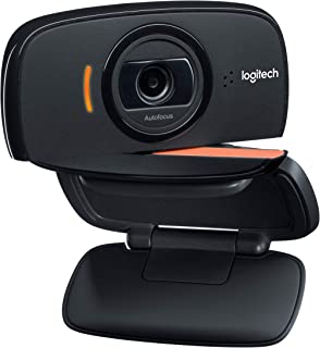 Logitech B525 Portable Business Webcam, HD 720p/30fps, Widescreen HD Video Calling, Foldable, HD Light Correction, Autofocus, 360° Swivel, For Skype, Cisco Jabber, Zoom, PC/Mac/Laptop/Macbook/Tablet