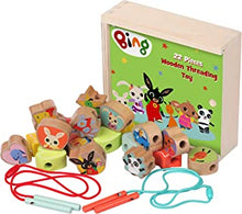 Bing 1293 Wooden Threading Game Toy, Multicolour, 22 pcs