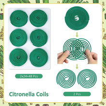 Citronella Coils, Citronella Incense Coils Made of Natural Ingredient & Citronella Oil, 48 Coils with Incense Holder, Fragrance Incense Set for Home, Outdoor, Garden, Camping