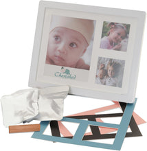 Cherished Baby Handprint and Footprint Photo Frame Clay Kit with 4 Colour Backing Cards  Customisable Newborn Hand & Feet Print Memorable Keepsake Gift for Boys and Girls Nursery Walls