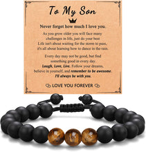 To My Man Bracelet Gifts for Boyfriend Husband Dad Son Uncle Grandpa Brother Fiance Anniversary Birthday Christmas Father's Day Gift for Men Boys Him