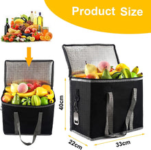 Soft Cool Bag, Cooler Bag Box, 30L Thermal Food Delivery Bag, Large Insulated Picnic Lunch Bag, Cool Box, Grocery Shopping Bags, Cooling Bag for Camping BBQ Shopping Fishing Family Outdoor