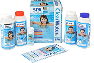 Clearwater CH0018 Lay-Z-Spa Chemical Starter Kit for Hot Tub and Spa Water Treatment (Includes Chlorine, pH Minus, pH Plus, Foam Remover and Test Strips)