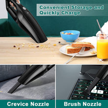 TEMOLA Car Vacuum Cleaner Cordless, Portable Powerful Handheld Vacuum Cleaner with HEPA Filter, Mini Hand Held Car Hoover Vacuum Cleaner Accessories Interior Detailing Cleaning Kit for Men Women