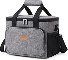 Lifewit 15L 24 Cans Insulated Picnic Lunch Bag Large Soft Cooler Bag for Outdoor / Camping / BBQ / Travel, Grey