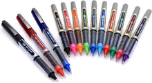 uni-ball UB-150 Eye Black Rollerball Pens. Premium Micro 0.5mm Ballpoint Tip for Super Smooth Handwriting, Drawing, Art, Crafts and Colouring. Fade and Water Resistant Liquid Uni Super Ink. 5 Pack