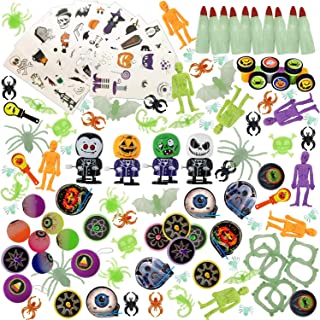 140 Pcs Halloween Novelties Toys Assortment for Halloween Party Bag Fillers, Trick or Treat Classroom Rewards, Halloween Goodie Bag Fillers, Halloween Giveaways Prizes