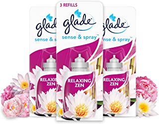 Glade Sense & Spray Diffuser Refills, Automatic Air Freshener Refills for Home, Pack of 3, Relaxing Zen