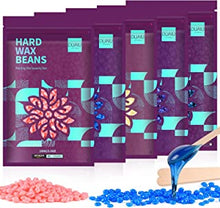 Hard Waxing Beans DUAIU 500g Hair Waxing Eyebrow Bikini BeesWaxing Waxing Beans Hair Removal Kit for Full Body Face Arm Leg with 20pcs Waxing Sticks