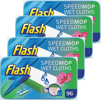 Flash Speedmop Wet Cloth Refills, Floor Cleaner, Wild Orchid, 96 Count (24 x 4)