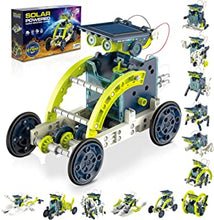 Hot Bee STEM 12 in 1 Solar Robot Toys for Kids, 190 Piece Solar Power Robot Kit, Science Learning Educational Building Kit Toys, DIY Assembly Experiment Kits for 8 9 10 11 12 13 Year Old Boys Girls