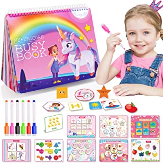 Gralal The Newest Version - MY Unicorn Busy Book, Preschool Learning & Educational & Montessori Toys for Kids