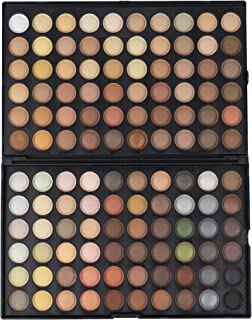 LaRoc 120 Colours Tones Eyeshadow Eye Shadow Palette Pallet Makeup Make Up Professional Pigmented Shimmer Matte MUA Artist Gift Box Set Kit, Natural Tones