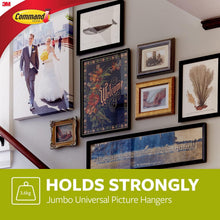 Command PH048-4 Jumbo Universal Sticky Nail, 4 Hooks 10 Adhesive Strips - Ideal to Hang Sawtooth, D-Ring or Wire-Suspended Frames Damage Free, Silver