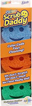 Scrub Daddy Colors, Sponge Multipack, Dish Sponges for Washing Up, Texture Changing Scratch-Free Cleaning for Kitchen & Bathroom, Odour Resistant, Dishwasher Safe, Multi Use Pack of 3