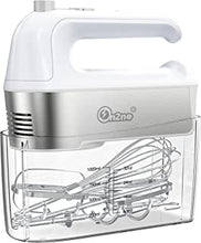 ON2NO Hand Mixer, 500W Electric Whisk with Measuring Storage Case, Turbo Boost/Self-Control Speed, 5 Speeds, Eject Button, 5 Stainless Steel Attachments for Home Kitchen Baking Cake Food Beater