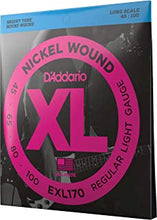 D'Addario Bass Guitar Strings - XL Nickel Bass Strings - EXL170 - Perfect Intonation, Consistent Feel, Powerful Durability - For 4 String Bass Guitars - 45-100 Regular Light, Long Scale