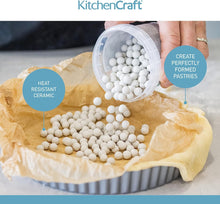 KitchenCraft Ceramic Baking Beans for Blind Baking Pastry, Washable and Reusable, Heatproof Ceramic, 500g