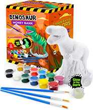 Original Stationery Paint Your Own Dinosaur Money Bank Craft Kit with Ceramic T-Rex & Glow in the Dark Painting Sets for Children Dinosaur Crafts for Kids