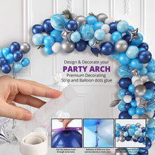 Navy Blue Balloons Arch Kit 115 Pcs Blue and White Balloon Garand Kit with Silver Foil  Blue birthday decoration for boys Party, Wedding, Baby Shower Decoration