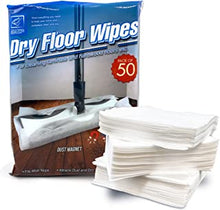 Pack of 50 Disposable Microfibre Electrostatic Floor Cloths for Flat Swivel Mop Multi Fitting Cleaning Wipes - 29cm x 21cm Fits Most Mops Like Swiffer Etc