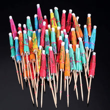 25PCS Cocktail Umbrellas for Drinks - Colourful Paper Drinks Umbrellas