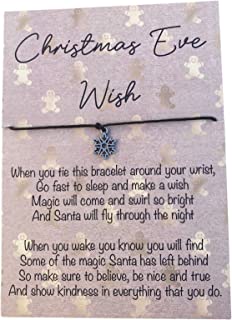 Christmas Eve Wish Bracelet Card, Christmas Eve Box Fillers For Kids, Stocking Fillers Gingerbread Design 2022