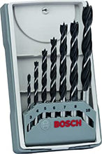 Bosch Professional 7pc. Brad Point Wood Drill Bit Set (for Soft- and Hardwood, Ø 3-10 mm, Accessories Drill Driver and Drill Stand)