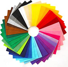 DIYR 40pcs Coloured Felt Fabric Sheets 15 x 15 cm, Fabrics DIY Craftwork Sewing Patchwork, Felt Crafts Assorted Colour Polyester Felt Sheet for Art and Craft