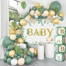 Olive Green Balloon Arch Kit,111Pcs Sage Green Ballloon Garland with White Gold Confetti Balloons Retro Green Balloon for Boy Birthday Party,Baby Shower Decoration,Jungle Safari Theme Party,Wedding