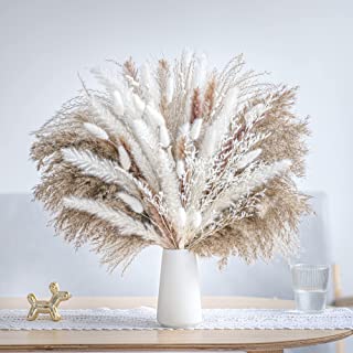 WILD AUTUMN 86PCS Natural Dried Pampas Grass Bouquet,Boho Home Decor Bouquet, Phragmites Dried Flowers,Bouquet for Wedding Floral Arrangements Home Decorations