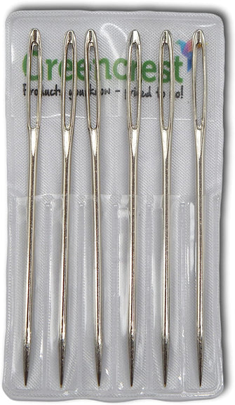 6 Pc Hand Sewing Large Eye Needles for Wool Thick Knitter Yarn or Darning