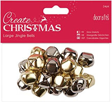 Docrafts Create Christmas Jingle Bells - Large Gold and Silver (20pcs), One Size