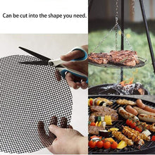 Jsdoin BBQ Mesh Grill Mat, 5pc Non Stick BBQ Grill Mesh, Reusable BBQ Mats, Durable Barbecue Grill Mesh Baking Mats for Charcoal, Gas, Electric Grill, Baking Accessories for Grilling Meat, 33  40cm