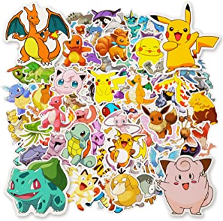 OSDUE 100Pcs Poke Waterproof Water Bottle Stickers, Cute Cartoon Stickers, Cute Trendy Aesthetic Stickers for Laptop Car Scrapbook Phone Skateboard Computer Wall Window, Kids Girls Boys Adults Gifts