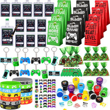 102pcs Gaming Party Bag Fillers Gamer Party Favours with Gaming Keychain Silicone Bracelet Video Game Stamps Party Bags VIP Pass Tickets Gaming Party Supplies Pinata Goodie Bag Fillers for Kids Boys