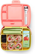 Munchkin Bento Lunch Box for Babies & Toddlers, Cute Lunch Box with Divided Sections, Baby & Childrens Lunch Box, 5 Compartment Food Container, Childcare & School Lunch Box with Cutlery - Yellow