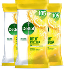 Dettol Multipurpose Citrus Wipes 105ct x 3