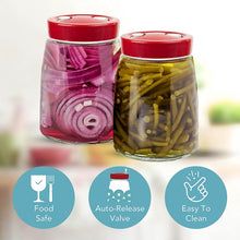 HEFTMAN Fermenting Jar With 1 Way Air Release Vent Ideal For Safe Fermentation - 1.4 Litres - Fermentation Jars - Pack of 2
