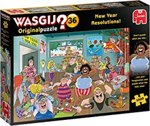 Jumbo, Wasgij, Original 36 - New Year Resolutions!, Jigsaw Puzzles for Adults, 1,000 piece