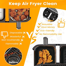 Silicone Air Fryer Liners for Ninja Dual Air Fryer AF400UK & Tower T17088 & AF300UK, 7.67in Reusable Silicone Air Fryer Pot Basket, Ninja Air Fryer Accessories Trays for Ninja Dual Foodi (4PCS Set)