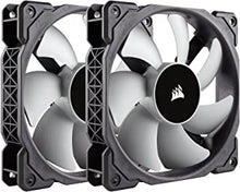 Corsair CO-9050039-WW ML Series ML120 120 mm Low Noise High Pressure Premium Magnetic Levitation Fan - Black/Grey (Pack of 2)