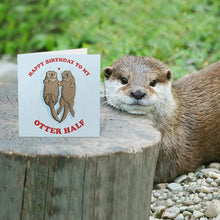 Central 23 - Funny Birthday Card - 'Happy Birthday To My Otter Half' - Birthday Card for Husband Wife Boyfriend or Girlfriend - Comes With Fun Stickers