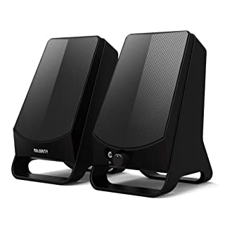 Majority DX10 PC Speakers | 10W Clear Active Stereo Sound Computer Speakers | USB Plug and Play Desktop Speakers Compact | One Touch Control, Headphone Jack | Monitors, Laptops, Desktops and Mac's