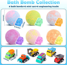 Tacobear 6pcs Bath Bombs for Kids with Toy Cars Inside Handmade Natural Organic Bubble Bath Bombs with Pull Back Cars Bath Fizzers Christmas Birthday Gift Set Bath Bombs for Boys