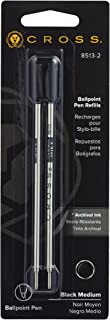 Cross Refills for Ballpoint Pens, Medium, Black Ink, 2/Pack (85132)