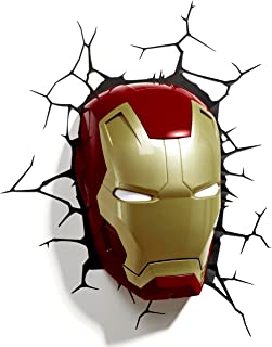 Marvel Iron Man Mask 3D Wall Light