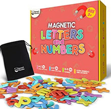 Magnetic Letters and Numbers for Children – Magnetic Alphabet Set - 104 Letters and Extra Numbers & Symbols – Soft, Thick Foam Fridge Magnets for Kids, ABC Toddler Games to Learn to Read and Spell