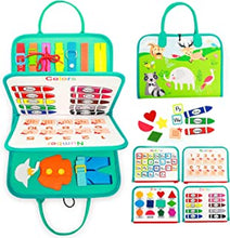 Busy Board Toddler Sensory Toys, Montessori Toys, Multi-page Busy Book, Kids Skill Toy Plane Activities, Activity Board for Learning Preschool Educational Toys for 2-6 Years Old, Boys & Girls Gift